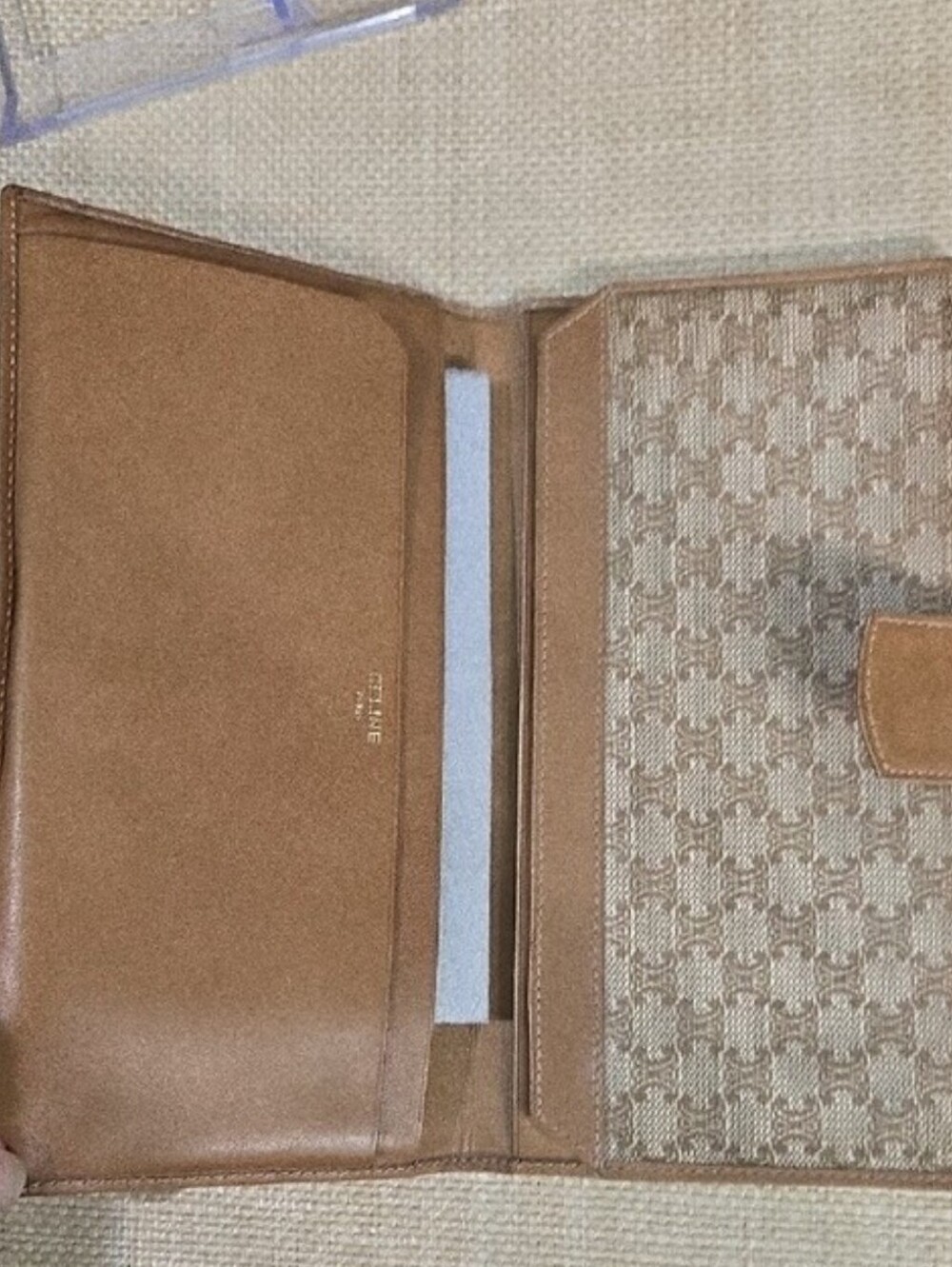 Celine Beige Tan Monogram Continental Wallet - Picture 5 of 11